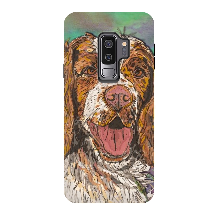 Galaxy S9 plus StrongFit Spaniel by Lotti Brown