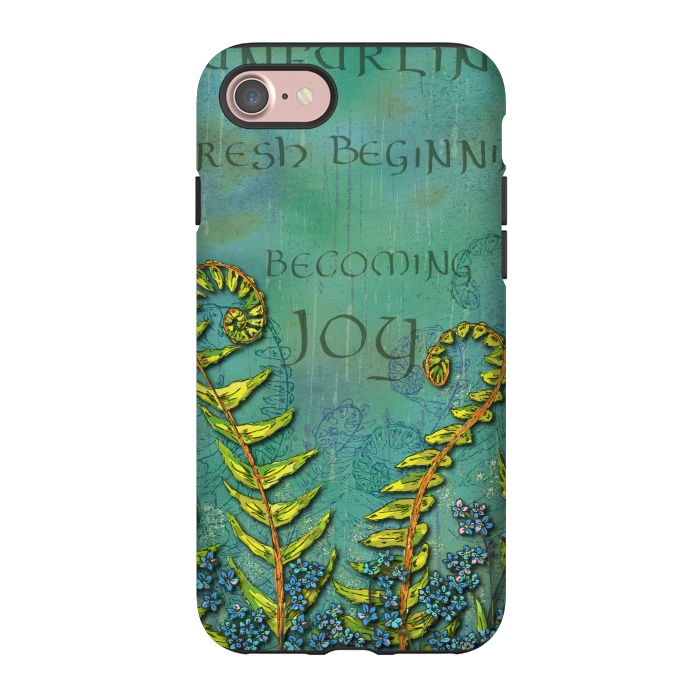 iPhone 7 StrongFit Becoming Joy - Ferns Unfurling by Lotti Brown