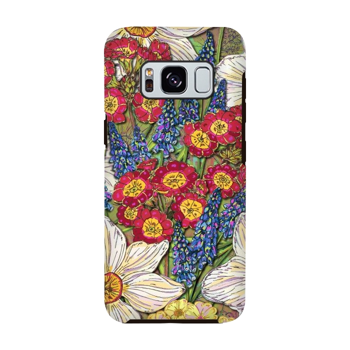 Galaxy S8 StrongFit Spring Flowers by Lotti Brown