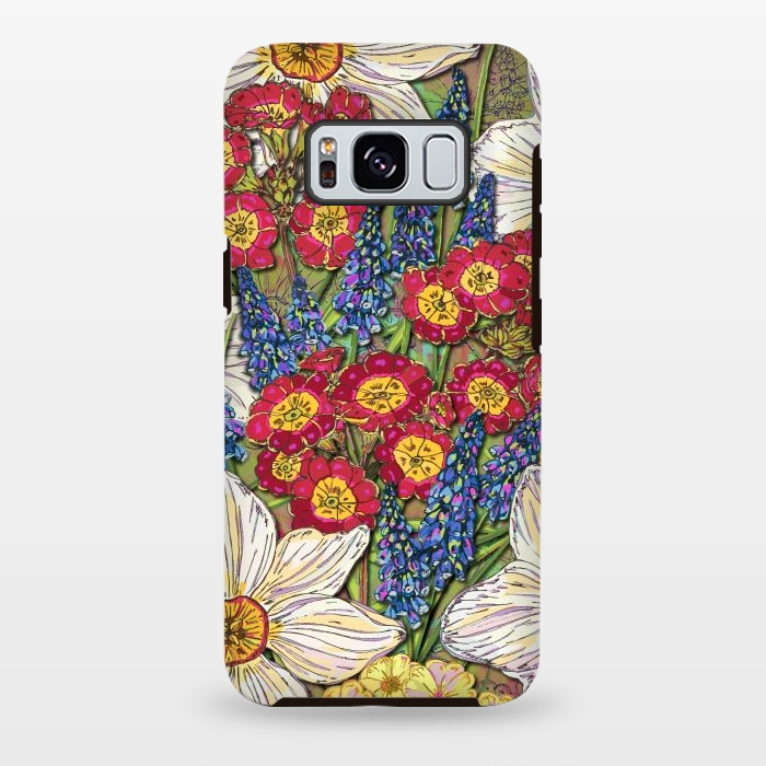 Galaxy S8 plus StrongFit Spring Flowers by Lotti Brown