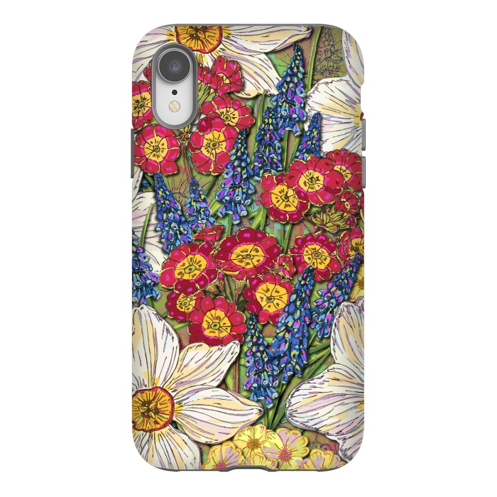 iPhone Xr StrongFit Spring Flowers by Lotti Brown