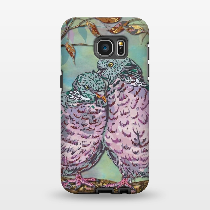 Galaxy S7 EDGE StrongFit Loving Ring Doves by Lotti Brown