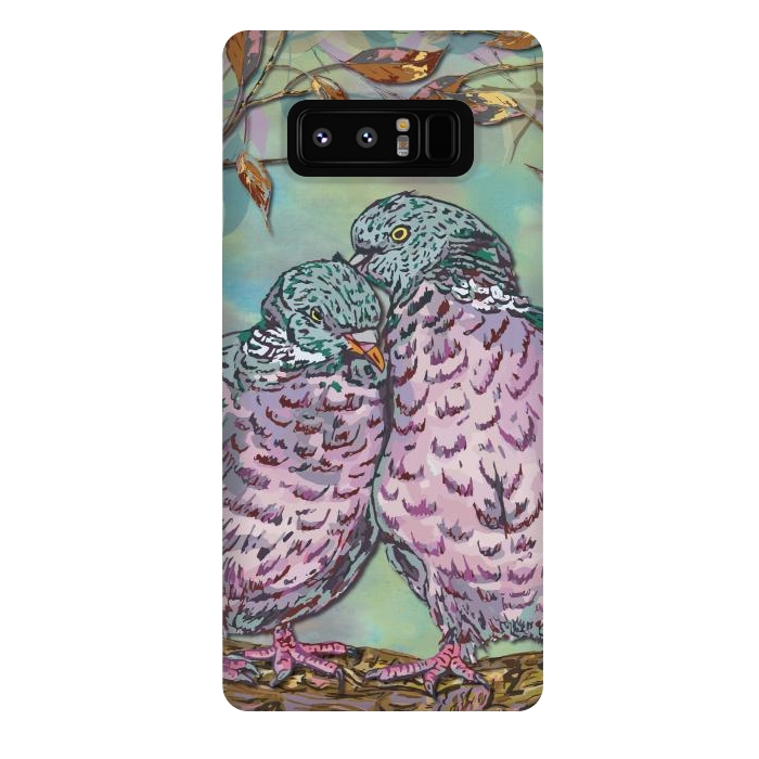 Galaxy Note 8 StrongFit Loving Ring Doves by Lotti Brown