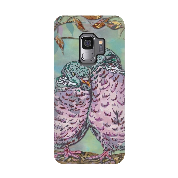 Galaxy S9 StrongFit Loving Ring Doves by Lotti Brown