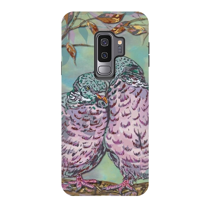 Galaxy S9 plus StrongFit Loving Ring Doves by Lotti Brown