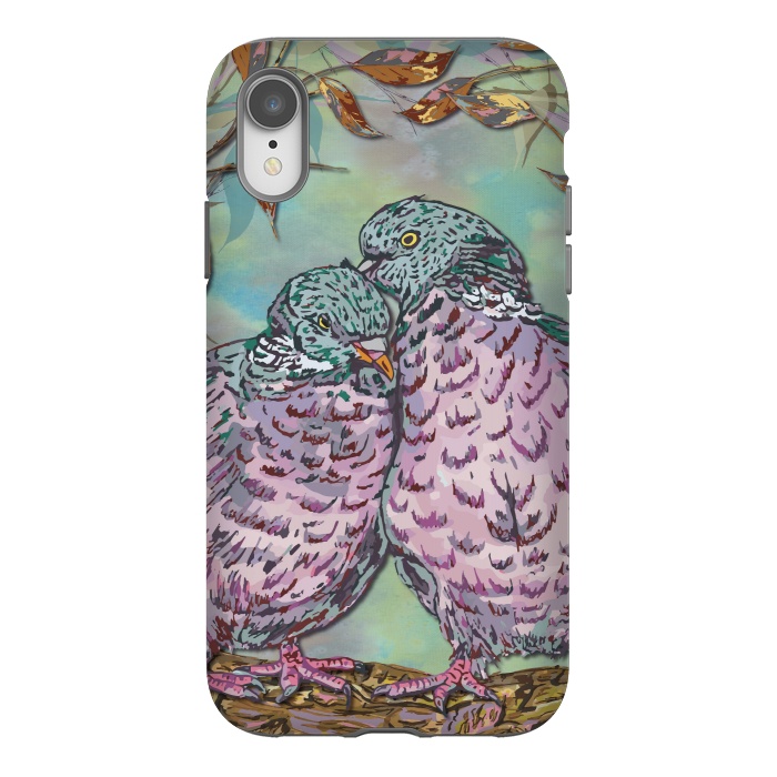 iPhone Xr StrongFit Loving Ring Doves by Lotti Brown