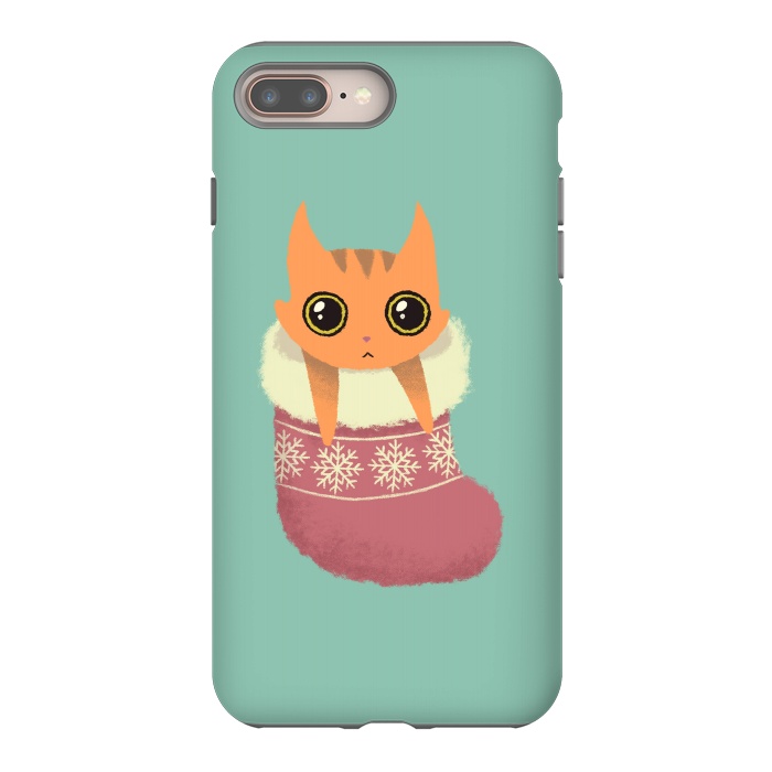 iPhone 7 plus StrongFit Kitty xmas stocking by Laura Nagel
