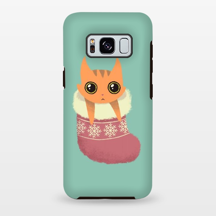 Galaxy S8 plus StrongFit Kitty xmas stocking by Laura Nagel