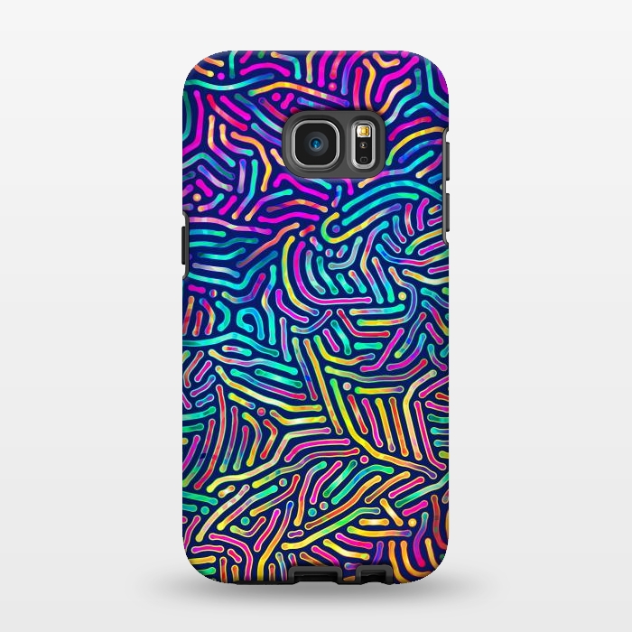 Galaxy S7 EDGE StrongFit Colorful Puzzle Pattern by Art Design Works