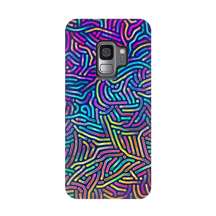 Galaxy S9 StrongFit Colorful Puzzle Pattern by Art Design Works