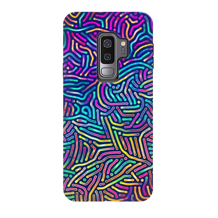 Galaxy S9 plus StrongFit Colorful Puzzle Pattern by Art Design Works