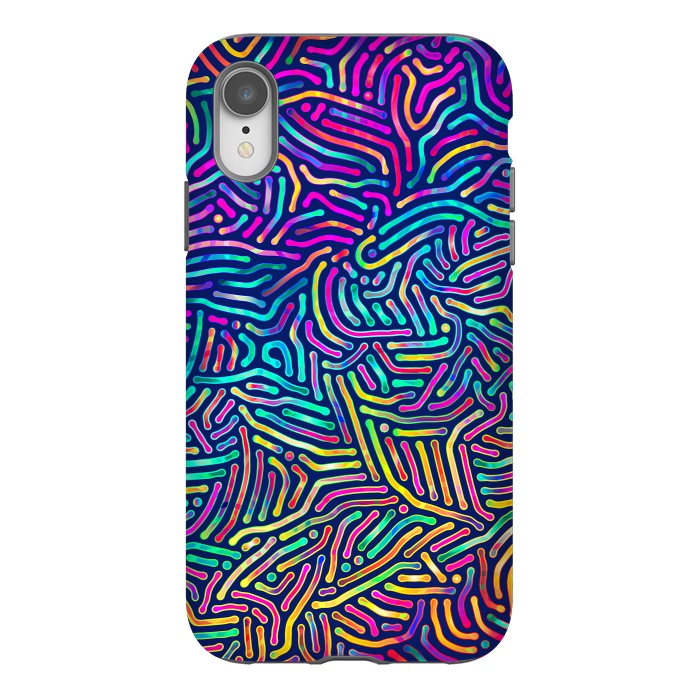 iPhone Xr StrongFit Colorful Puzzle Pattern by Art Design Works