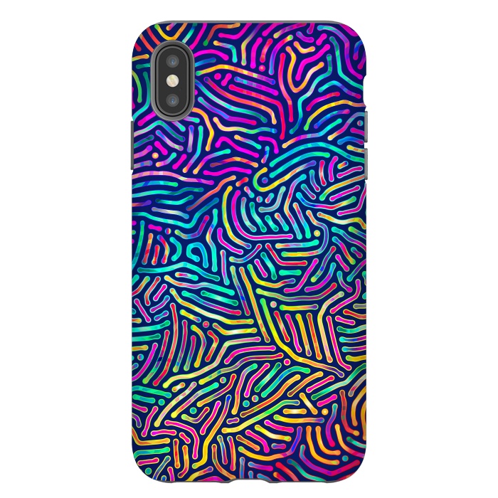 iPhone Xs Max StrongFit Colorful Puzzle Pattern by Art Design Works