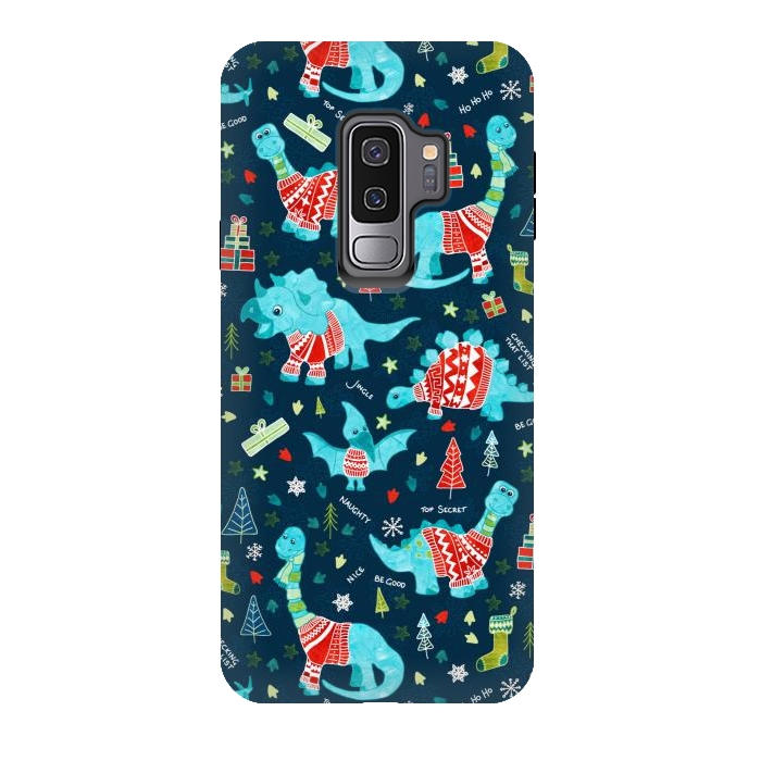 Galaxy S9 plus StrongFit Dinosaurs in Sweaters by gingerlique