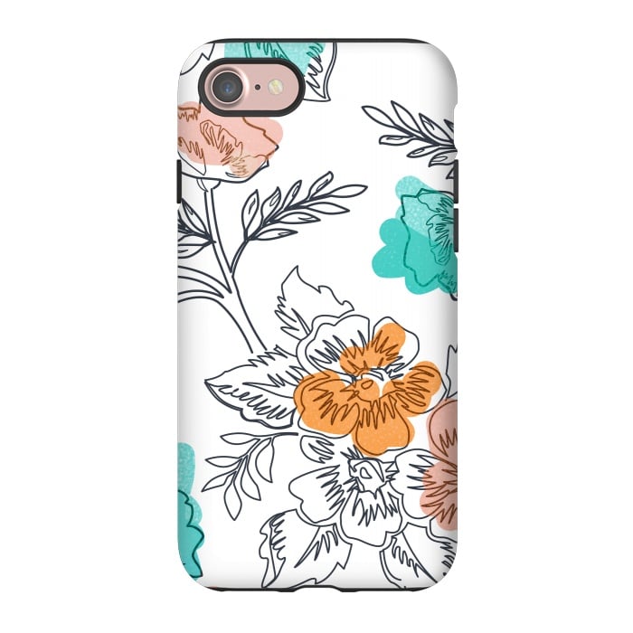 iPhone 7 StrongFit Floral Thoughts by Uma Prabhakar Gokhale