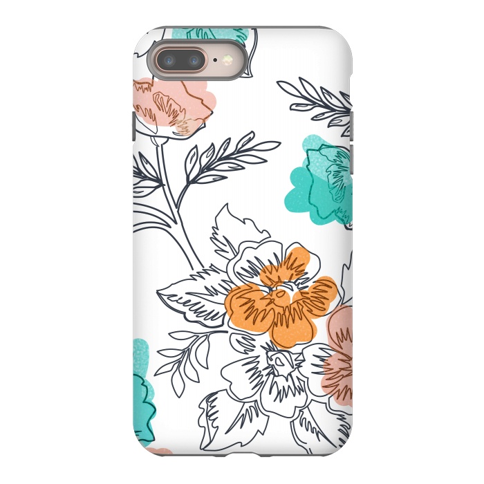iPhone 7 plus StrongFit Floral Thoughts by Uma Prabhakar Gokhale