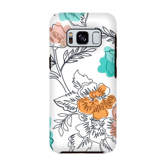 Galaxy S8 StrongFit Floral Thoughts by Uma Prabhakar Gokhale
