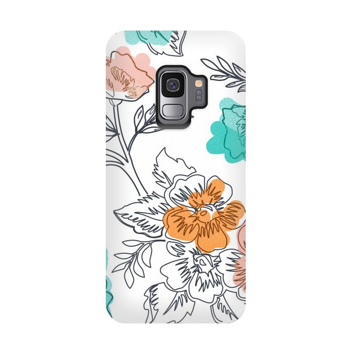 Galaxy S9 StrongFit Floral Thoughts by Uma Prabhakar Gokhale