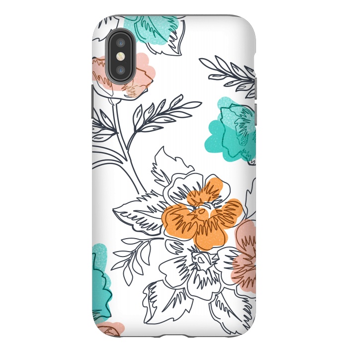 iPhone Xs Max StrongFit Floral Thoughts by Uma Prabhakar Gokhale