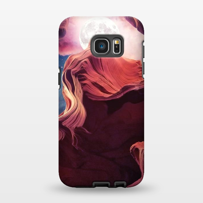 Galaxy S7 EDGE StrongFit Grand Canyon with Space & Full Moon Collage II by Art Design Works