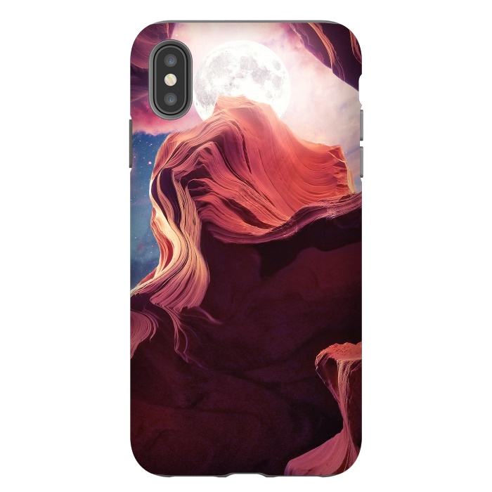 iPhone Xs Max StrongFit Grand Canyon with Space & Full Moon Collage II by Art Design Works