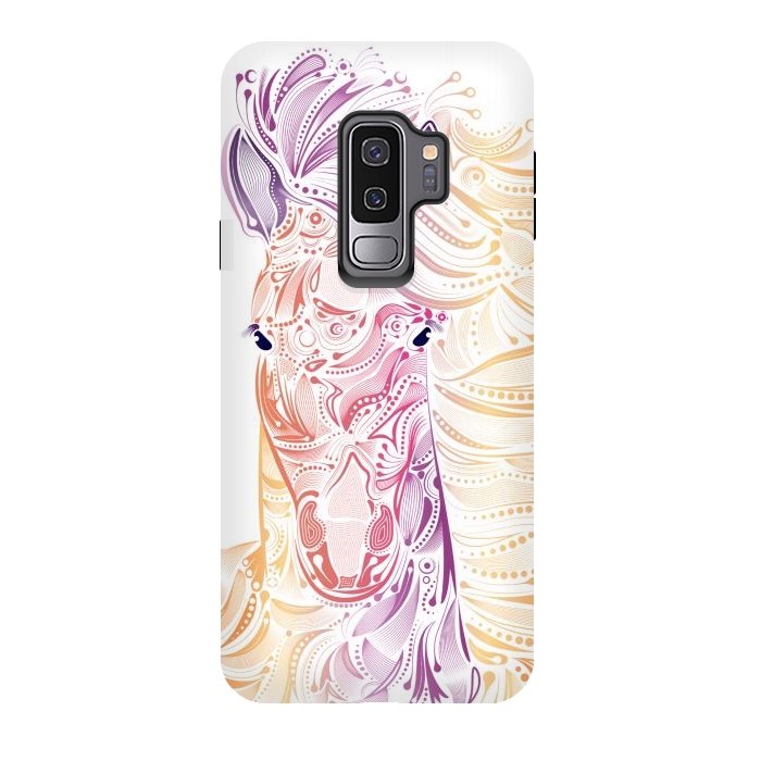 Galaxy S9 plus StrongFit tribal horse by Ancello