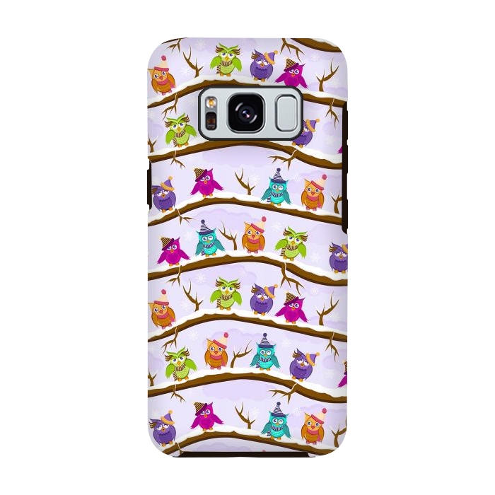 Galaxy S8 StrongFit winter owls by Ancello