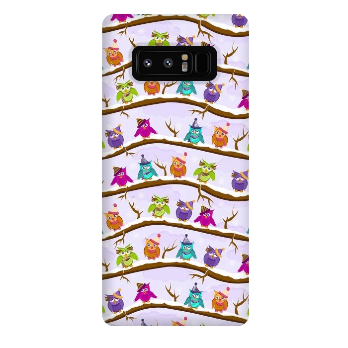 Galaxy Note 8 StrongFit winter owls by Ancello