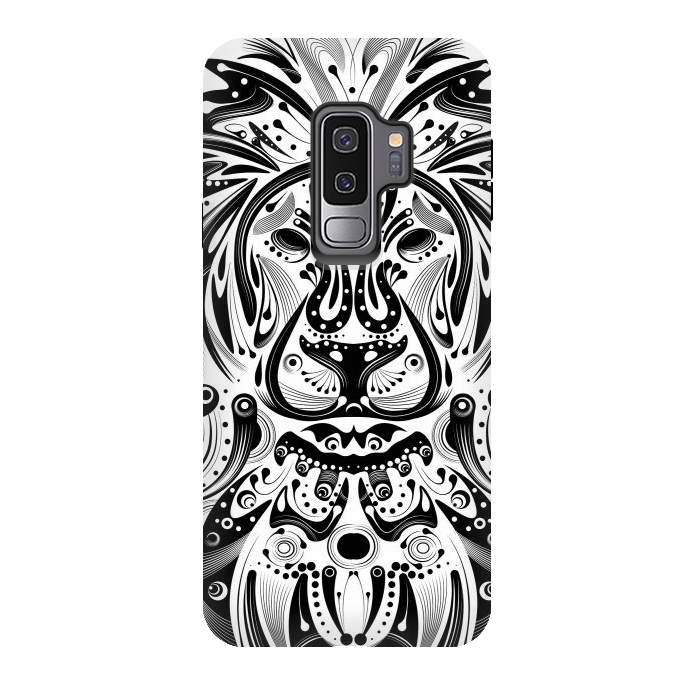 Galaxy S9 plus StrongFit tribal lion by Ancello