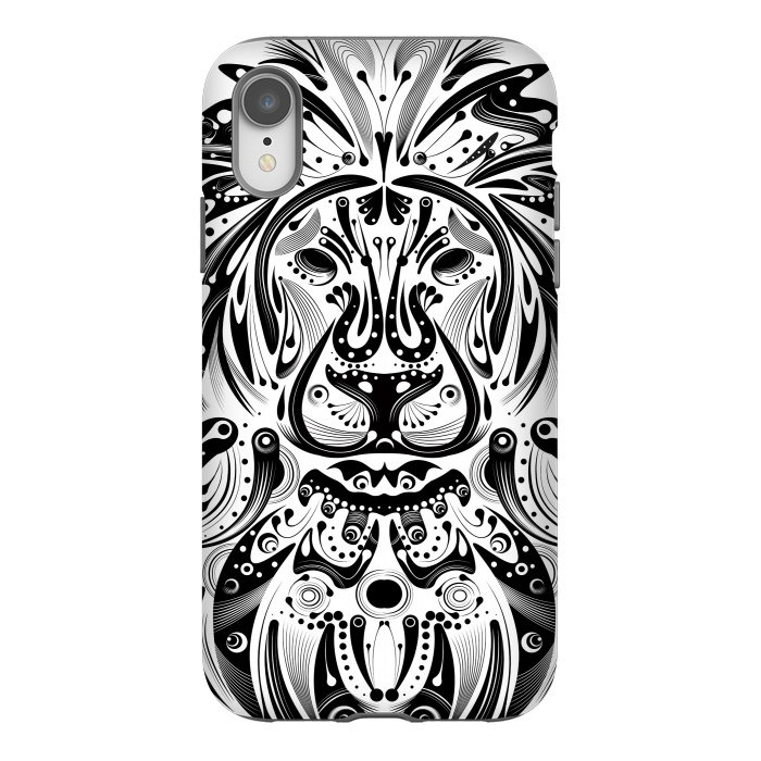 iPhone Xr StrongFit tribal lion by Ancello