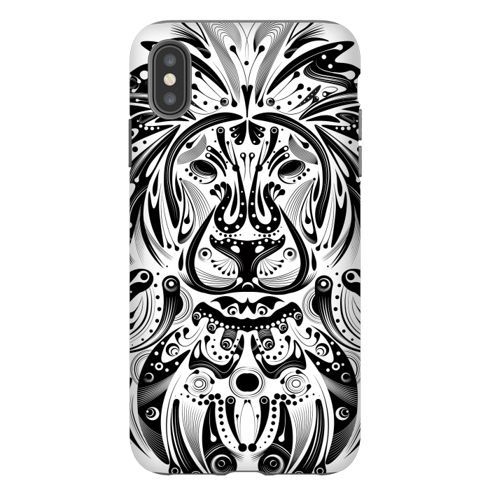 iPhone Xs Max StrongFit tribal lion by Ancello