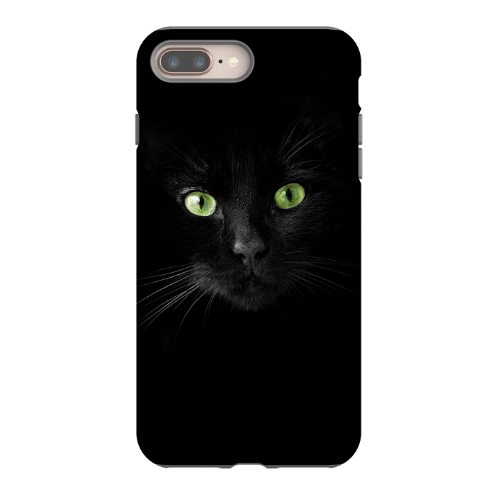 iPhone 7 plus StrongFit Cat, green eyes by Bledi