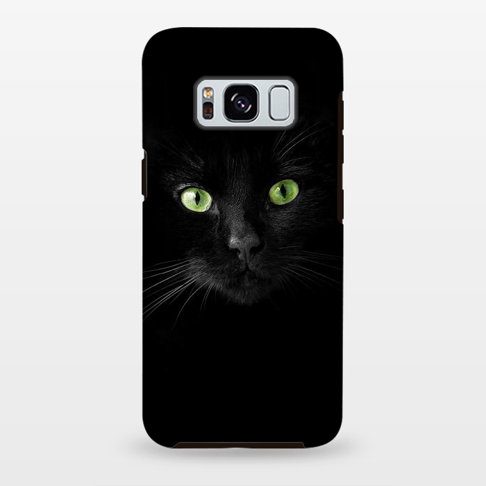 Galaxy S8 plus StrongFit Cat, green eyes by Bledi