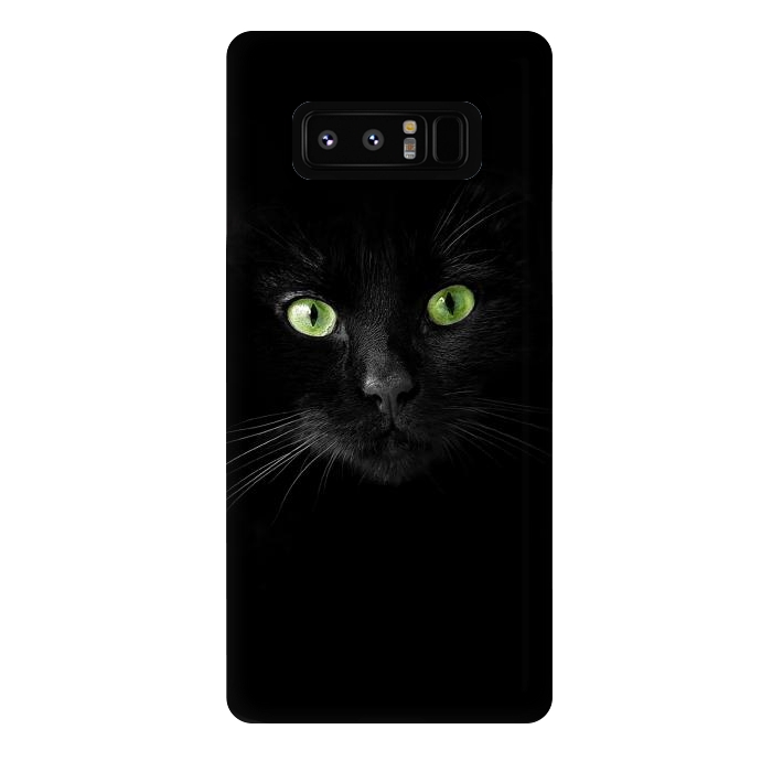 Galaxy Note 8 StrongFit Cat, green eyes by Bledi