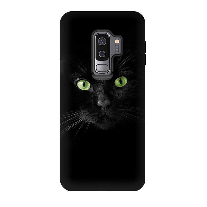 Galaxy S9 plus StrongFit Cat, green eyes by Bledi