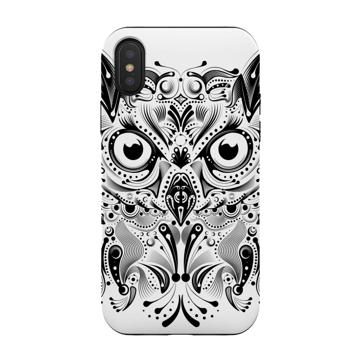 iPhone Xs / X StrongFit tribal owl by Ancello