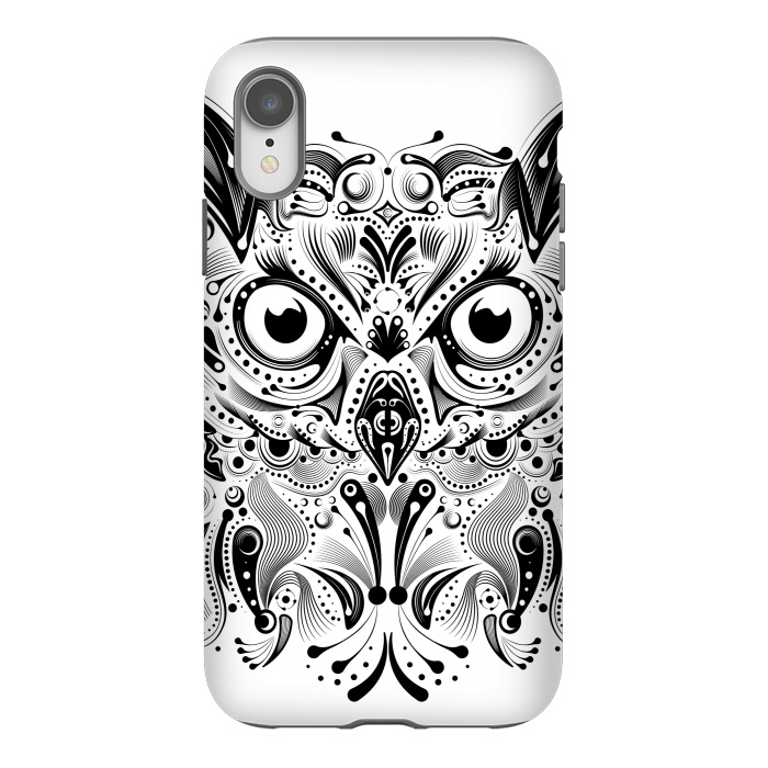iPhone Xr StrongFit tribal owl by Ancello