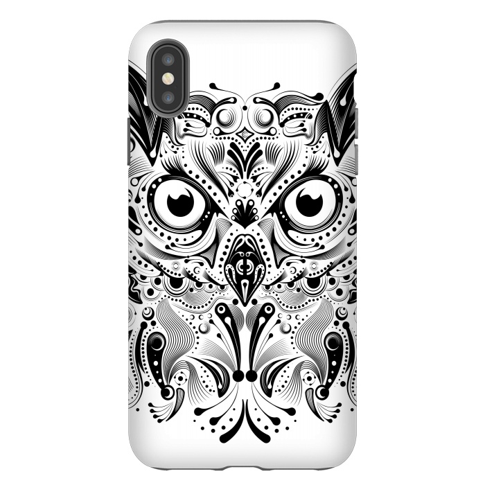 iPhone Xs Max StrongFit tribal owl by Ancello