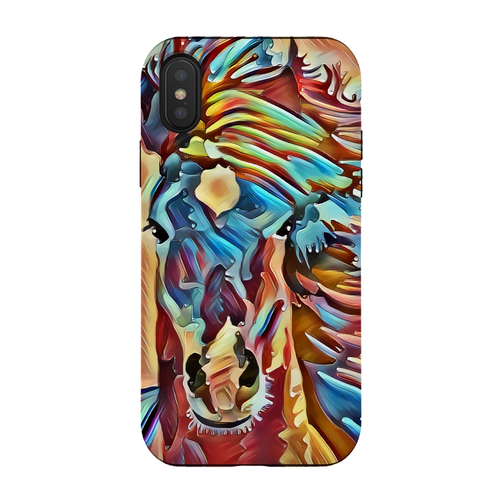 iPhone Xs / X StrongFit abstract horse by Ancello