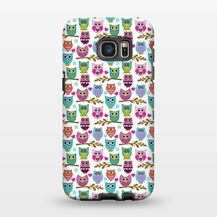 Galaxy S7 EDGE StrongFit happy owls by Ancello