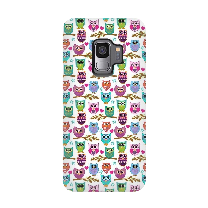 Galaxy S9 StrongFit happy owls by Ancello