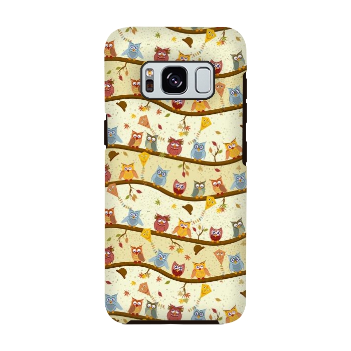 Galaxy S8 StrongFit autumn owls by Ancello