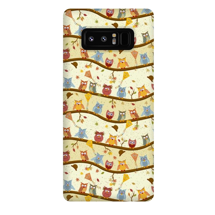 Galaxy Note 8 StrongFit autumn owls by Ancello