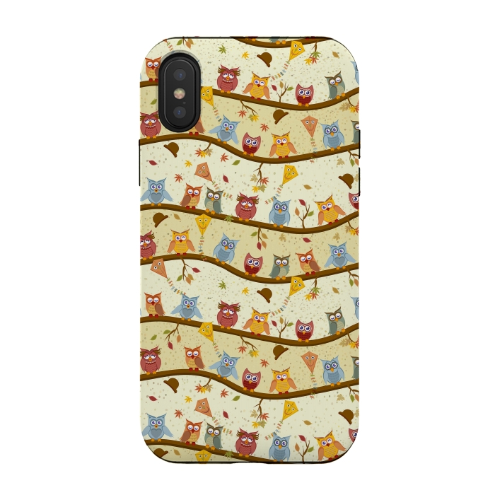 iPhone Xs / X StrongFit autumn owls by Ancello