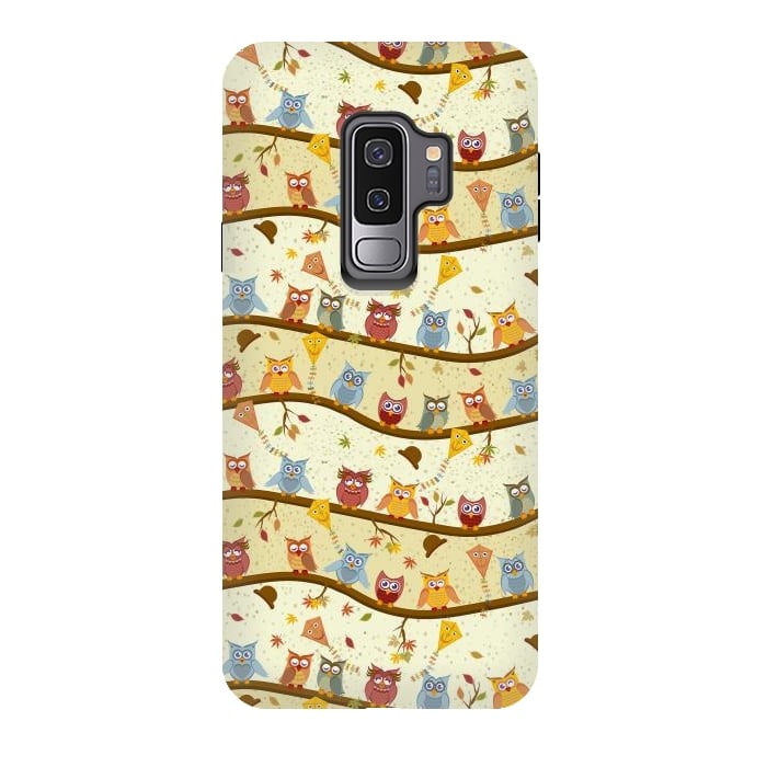 Galaxy S9 plus StrongFit autumn owls by Ancello