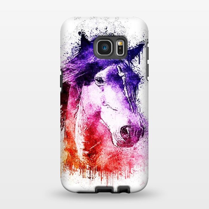 Galaxy S7 EDGE StrongFit watercolor horse by Ancello