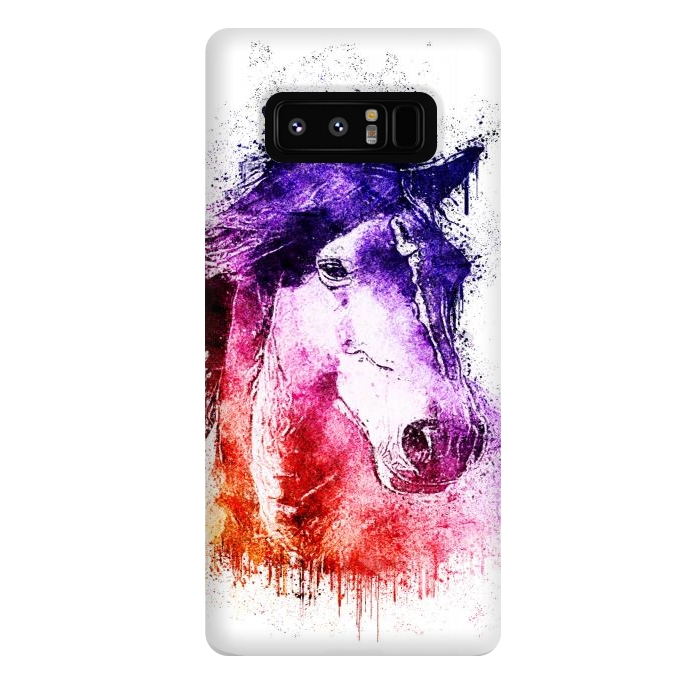 Galaxy Note 8 StrongFit watercolor horse by Ancello