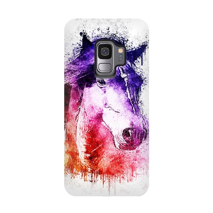 Galaxy S9 StrongFit watercolor horse by Ancello