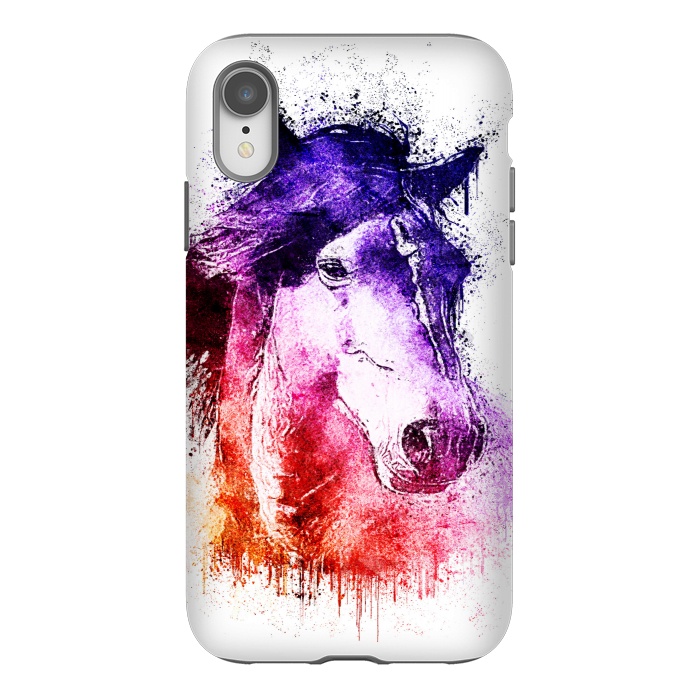 iPhone Xr StrongFit watercolor horse by Ancello