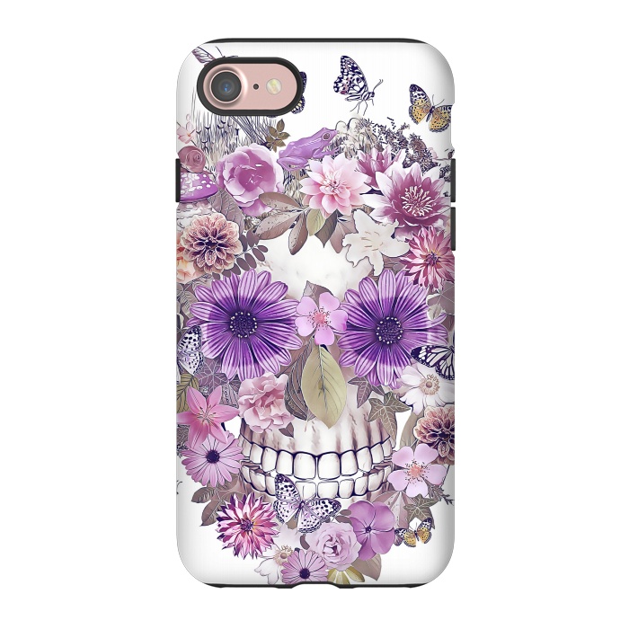 iPhone 7 StrongFit flower skull by Ancello